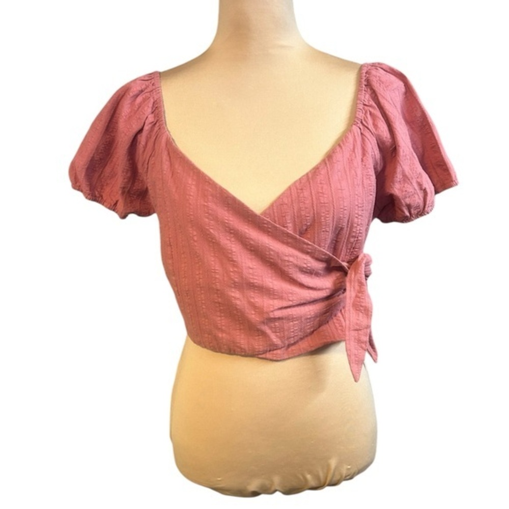 Lottie Moss NWT Women’s Mauve True Wrap Crop Top Large